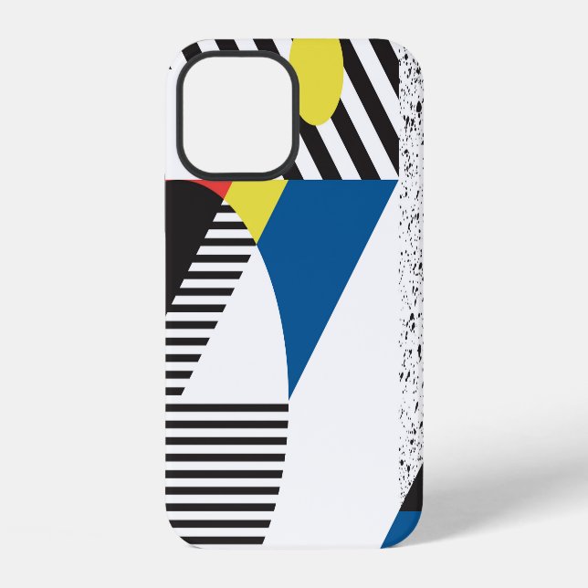 Coque iPhone Conception de fond de style moderne rétro (Verso)