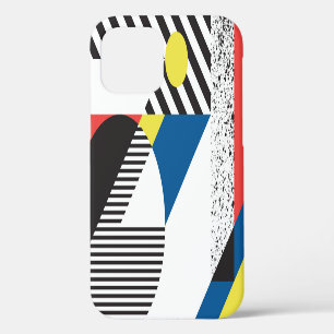 Coque iPhone 12 Conception de fond de style moderne rétro