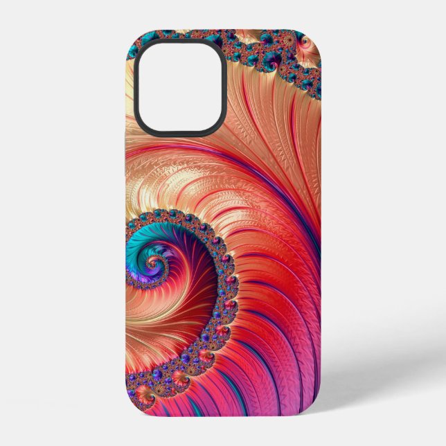 Coque iPhone Conception de fractale générée par ordinateur abst (Verso)