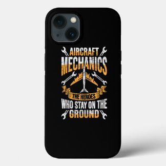 Etui iPhone 13 Conception de héros mécanicien d'avion pour homme 
