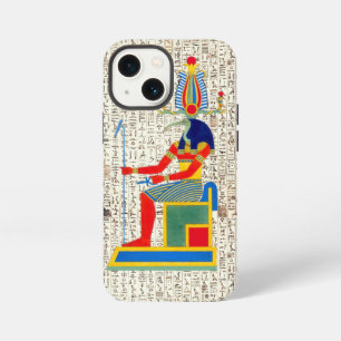Etui iPhone 13 Mini Conception de hiéroglyphes du dieu égyptien antiqu