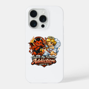 Coque iPhone 15 Pro Conception de la Saint-Valentin du diable et de l'