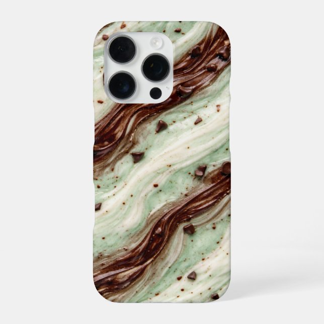 Coque iPhone Conception de marbre Milkshake Menthe Chocolat (Verso)