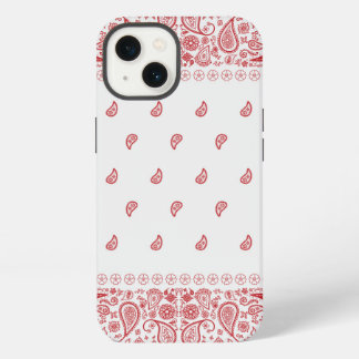 Etui iPhone 13 Conception de marguerite rouge et blanche