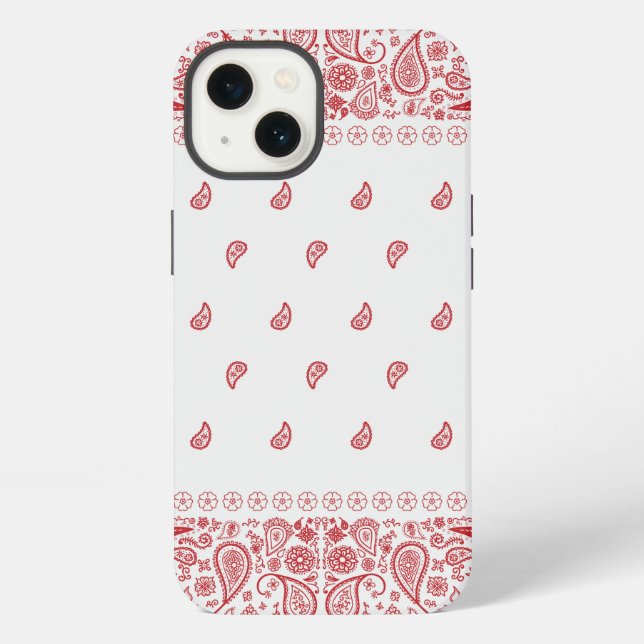 Coque iPhone Conception de marguerite rouge et blanche (Verso)