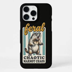Coque iPhone 16 Pro Max Conception de mème de chaos de marmotte chaotique