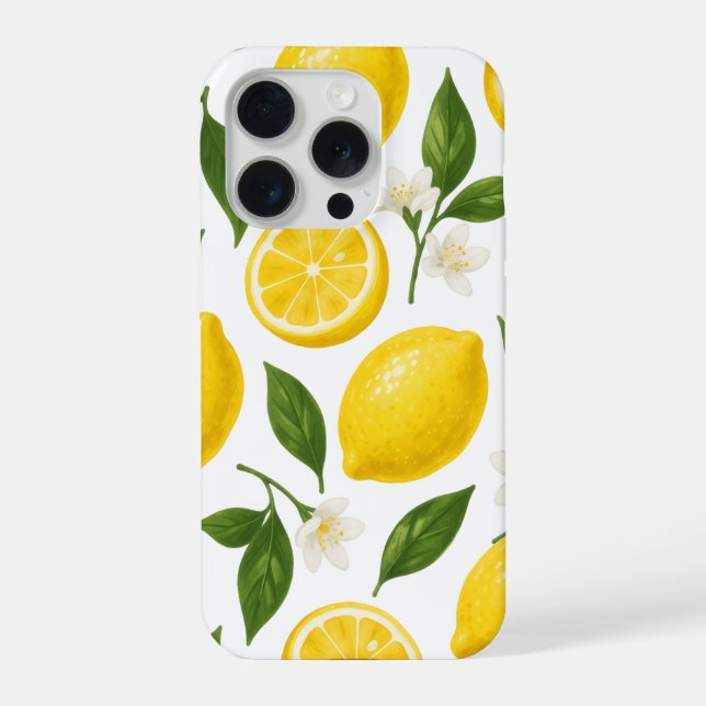 Coque iPhone Conception de motif citron | Impression estivale d (Verso)