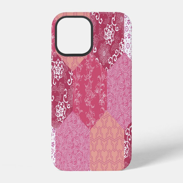 Coque iPhone Conception de Motif de Patchwork de style japonais (Verso)