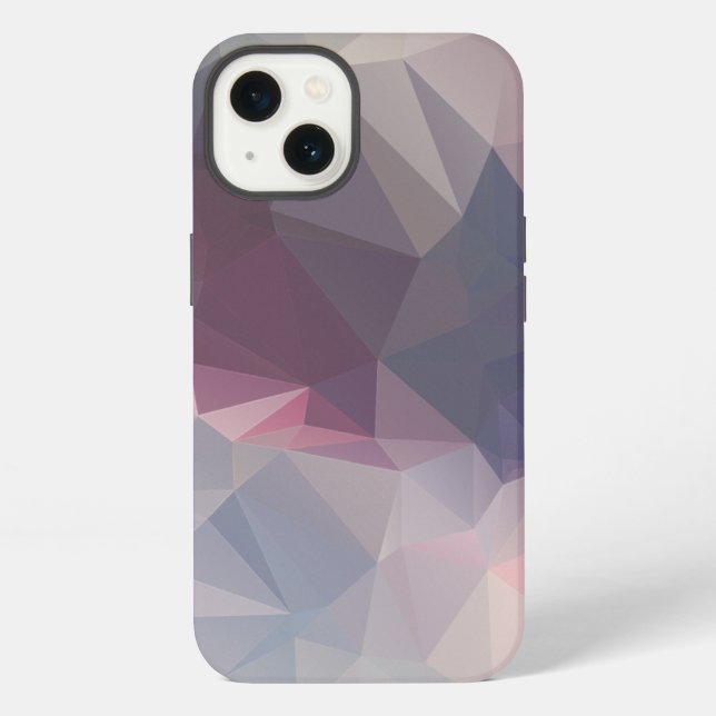 Coque iPhone Conception de motif de pyramide abstraite grise ro (Verso)