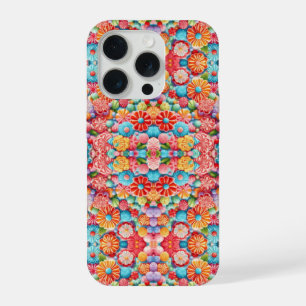 Coque iPhone 15 Pro Conception de motif floral principalement rose