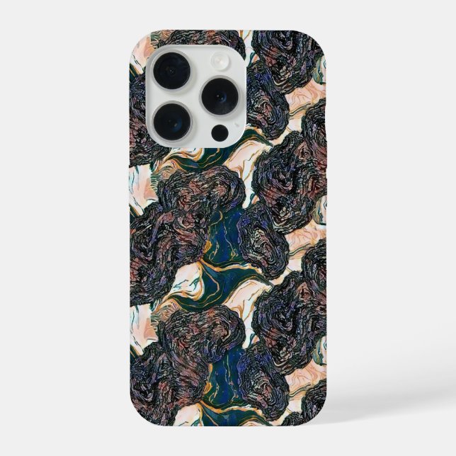 Coque iPhone Conception de motif marbre fluide de luxe 2 (Verso)