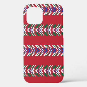 Coque iPhone 12 Conception de motif sans couture Chevron fair isle