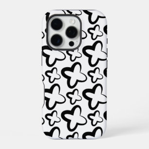 Coque iPhone 16 Pro Conception de motifs cool en noir et blanc