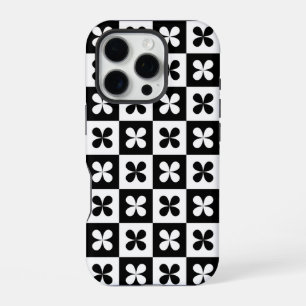 Coque iPhone 16 Pro Conception de motifs en noir et blanc