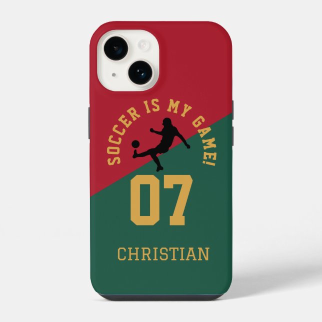 Coque iPhone Conception de numéro de maillot d'équipe de footba (Verso)
