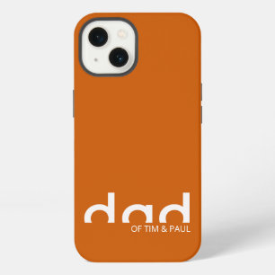 Etui iPhone 13 Conception de papa simple moderne avec les noms de