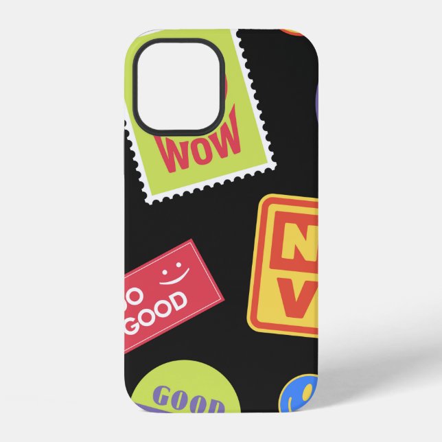Coque iPhone Conception de patchs tendance cool. Fond abstrait  (Verso)
