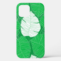 Conception de peinture de feuille tropicale abstra