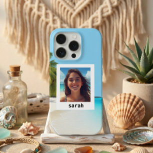 Coque iPhone 15 Pro Conception de photo personnalisée minimaliste de p