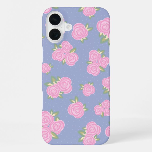 Coque iPhone Conception de rose antique romantique (Verso)