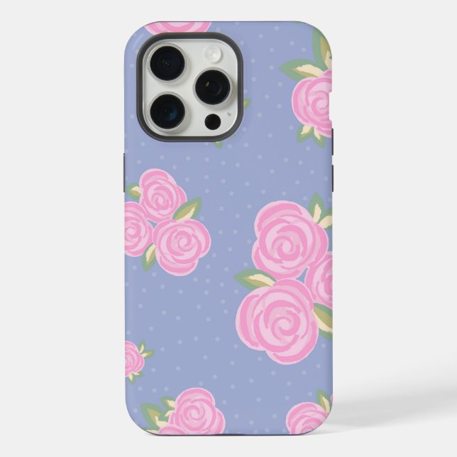 Coque iPhone Conception de rose antique romantique (Verso)