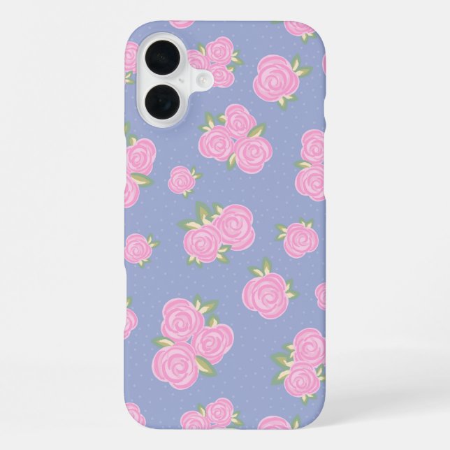 Coque iPhone Conception de rose antique romantique (Verso)
