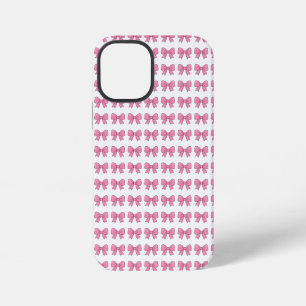 Coque iPhone 12 Mini Conception de ruban à nœud rose mignon – Nœud girl