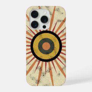 Coque iPhone 15 Pro Conception de soleil levant rétro bohème
