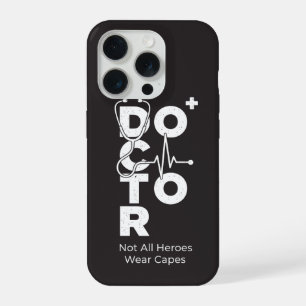 Coque iPhone 15 Pro Conception de stéthoscope médical vertical Docteur
