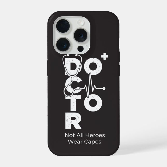 Coque iPhone Conception de stéthoscope médical vertical Docteur (Verso)