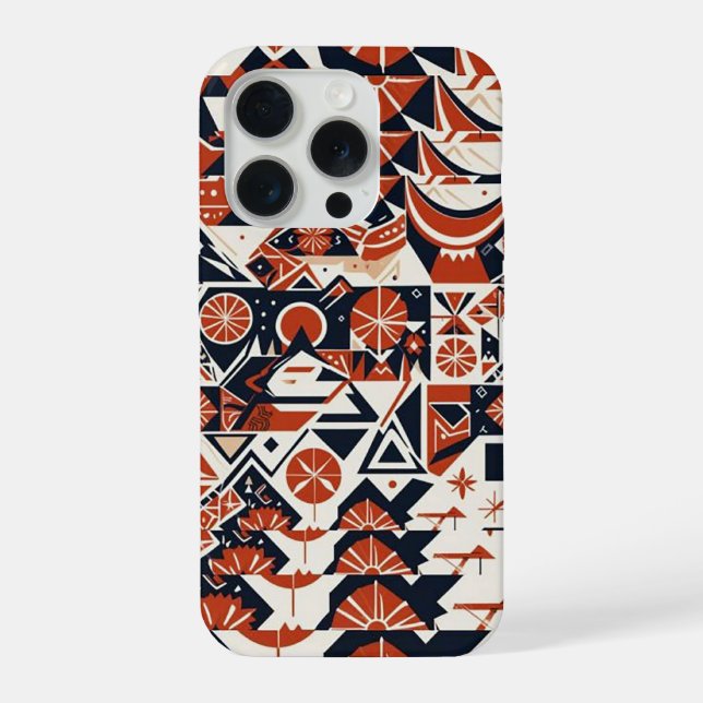 Coque iPhone Conception de surface géométrique abstraite modern (Verso)