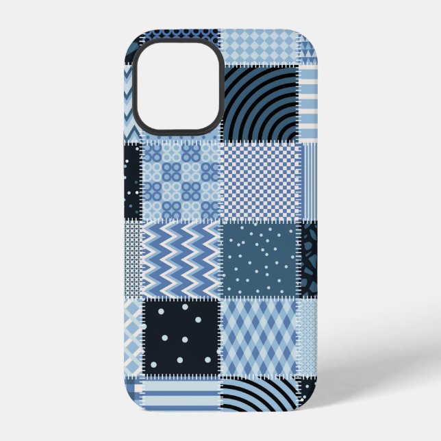 Coque iPhone Conception de surfaces composées. Motif de patchwo (Verso)