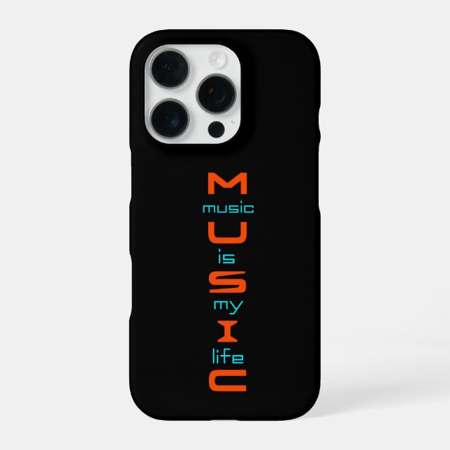 Coque iPhone Conception de texte sur la musique (Verso)