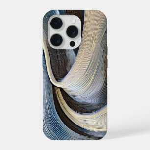 Coque iPhone 15 Pro Conception de texture ondulée abstraite moderne