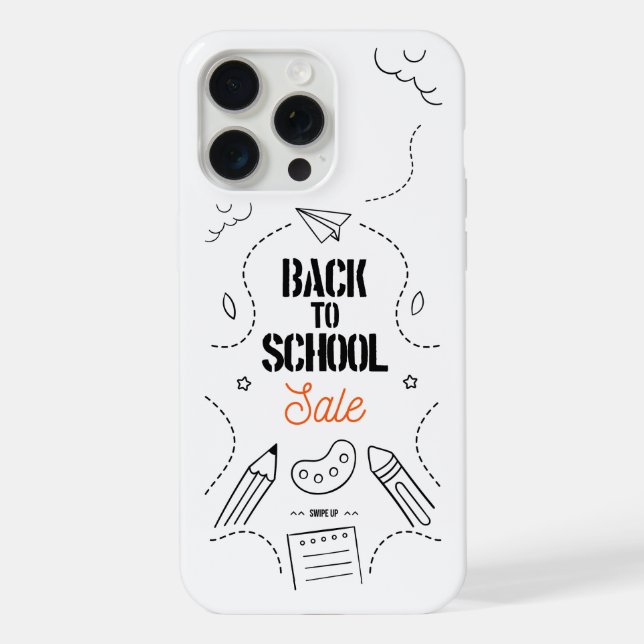 Coque iPhone Conception de typographie de rentrée scolaire (Verso)