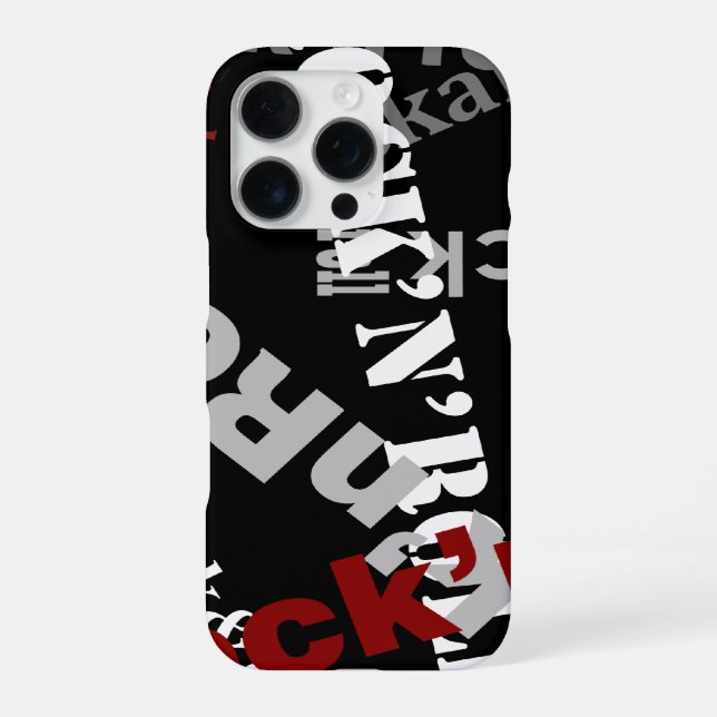 Coque iPhone conception de typographie rock & roll (Verso)