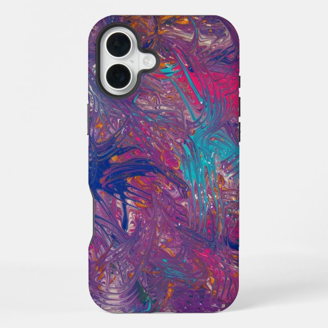 Coque iPhone Conception de vortex des couleurs (Verso)