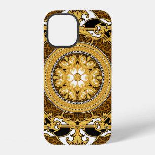 Coque iPhone 12 Conception d'écharpe en soie avec impression anima