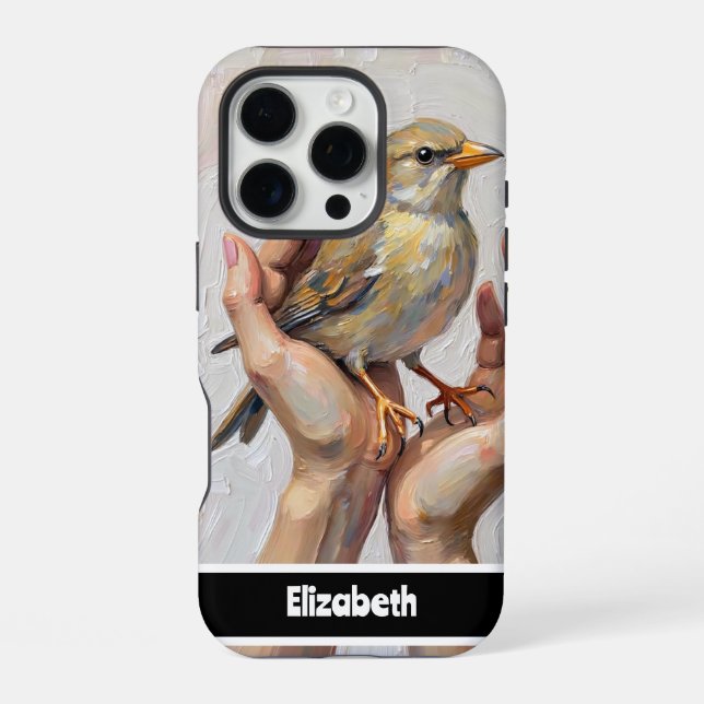 Coque iPhone Conception délicate du Bruant (Verso)
