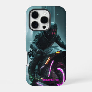 Coque iPhone 16 Pro Conception d'esthétique cyberpunk / rétro