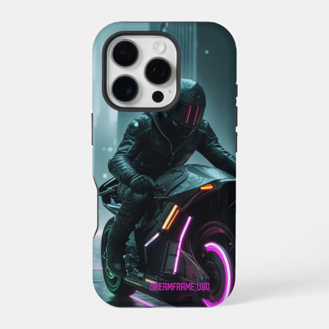 Coque iPhone Conception d'esthétique cyberpunk / rétro (Verso)