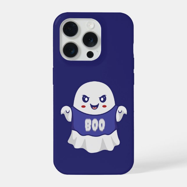 Coque iPhone Conception d'illustration de fantôme effrayant drô (Verso)