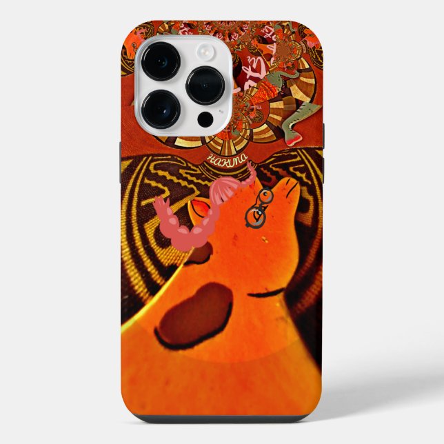 Coque iPhone Conception d'image de girafe juste drôle  (Verso)