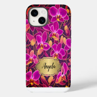 Conception d'orchidée rose violet personnalisée et