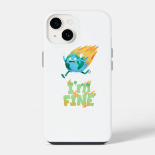 Coque Pour iPhone 14 Conception drôle de changement climatique Terre «