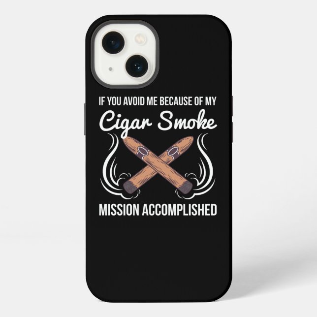 Coque iPhone Conception drôle de fumeur de cigare (Verso)