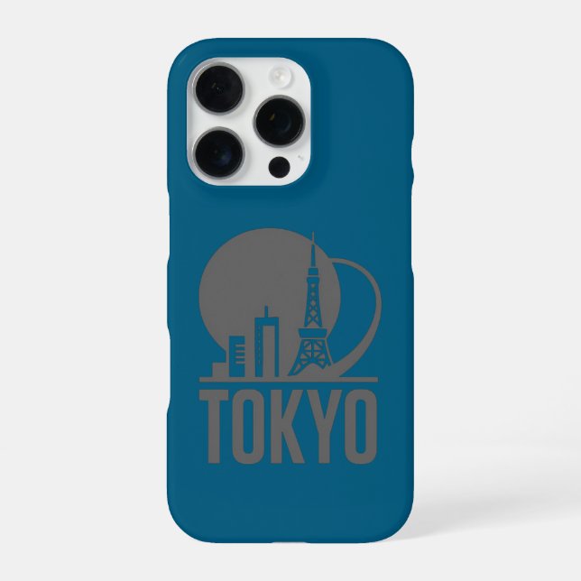 Coque iPhone Conception du cercle Skyline de Tokyo (Verso)