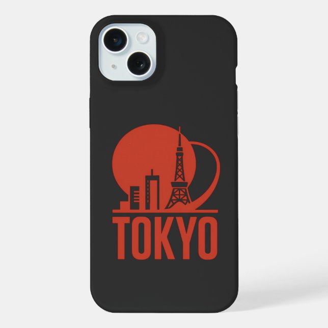 Coque iPhone Conception du cercle Skyline de Tokyo (Verso)