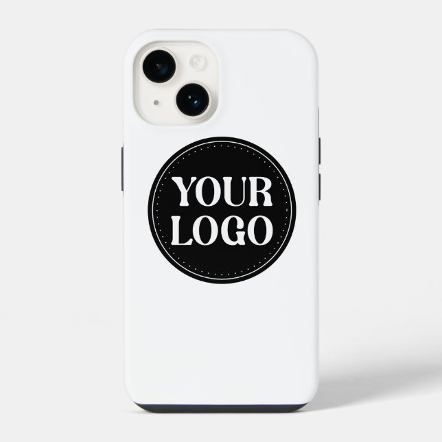 Coque iPhone Conception élégante de code QR noir | Marque éléga (Verso)