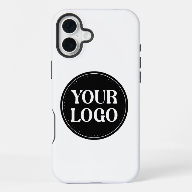 Coque iPhone Conception élégante de code QR noir | Marque éléga (Verso)